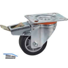 D�RNER + HELMER Lenkrolle TPE PP-Felge Feststeller 80 mm 50 kg