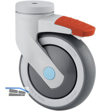 TENTE Lenkrolle TPR/Kunststoff Feststeller 125 mm 100 kg Feststeller