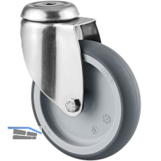 TENTE Lenkrolle Edelstahl R�ckenloch 125 mm 100 kg