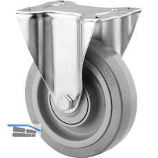 TENTE Bockrolle Elastik grau 200 mm 400 kg