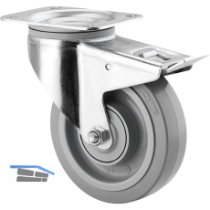 TENTE Lenkrolle Elastik Totalfeststeller 200 mm 400 kg