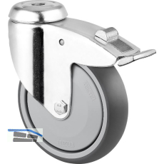 TENTE Lenkrolle Stahlblech R�ckenloch 125 mm 100 kg Feststeller