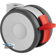 TENTE Lenkrolle PUR/Polyamid Schn�pperloch 75 mm 100 kg Feststeller