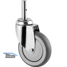 TENTE Lenkrolle Edelstahl Zapfenbefestigung 125 mm