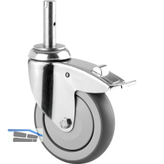 TENTE Lenkrolle Edelstahl 125 mmn nachlaufender Totalfeststeller