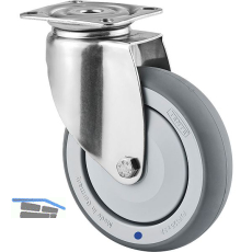 TENTE Lenkrolle TPR/Edelstahl 125 mm Platte