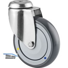 TENTE Lenkrolle Zapfenbefestigung 2470 DYK 75 mm 55 kg