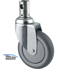 TENTE PUR/Stahlblech zentral total feststellbar Fadenschutz 150 mm 100 kg