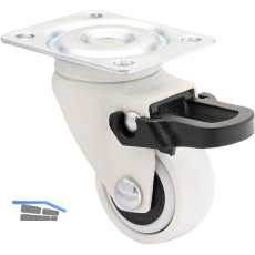 WAGNER Lenkrolle Kunstoff-Rad wei� 25 mm 12 kg Feststeller