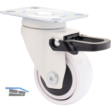 WAGNER Lenkrolle Kunstoff-Rad wei� 50 mm 50 kg Feststeller
