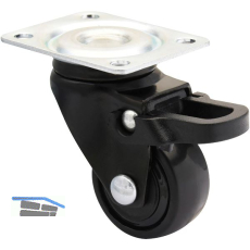 Lenkrolle Kunstoff-Rad schwarz 25 mm 12 kg Feststeller