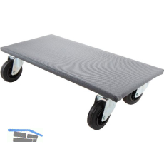 Transportroller Jumbo Gummi Rad � 100 mm Tragkraft 250 kg/Platte 300 x 600mm