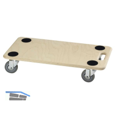 D�RNER + HELMER M�belroller Stabil Soft 590 x 290 mm m. Gummirollen 200 kg