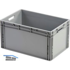 Eurokasten in grau geschlossen 600 x 400 x 320 mm