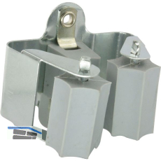 Ger�tehalter verzinkt mit Gummirolle, lose PE grau