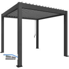 BIOHORT Pergola Gr. 4 x 3 dunkelgrau/silber