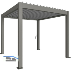 BIOHORT Pergola Gr. 4 x 3,5 quarzgrau/silber
