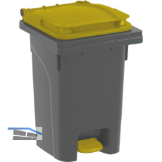 M�lltonne 60 Liter Kunststoff grau/gelb Urban Pro