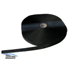 Polypropylen Gurt schwarz, L�nge 100 m St�rke 1,6 mm Breite 30 mm