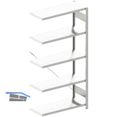 META Steck-Anbauregal 2000 x 1000 x 400 mm 5 Fachb�den 150 kg
