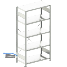 META Steck -Grundregal 2000 x 1000 x 500 mm 5 Fachb�den 150 kg