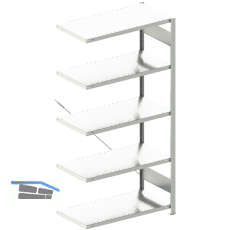 META Steck-Anbauregal 2000 x 1000 x 500 mm 5 Fachb�den 150 kg
