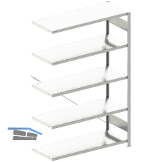 META Steck-Anbauregal 2000 x 1300 x 500 mm 5 Fachb�den 230 kg