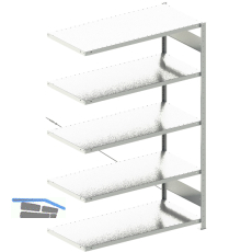 META Steck-Anbauregal 2000 x 1300 x 600 mm 5 Fachb�den 230 kg