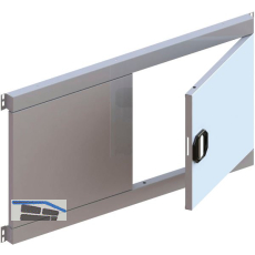 META Doppelfl�gelt�re 1/4 T�r RAL 7035 lichtgrau H�he 500 mm