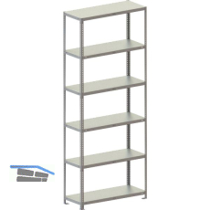 META Schraubregal Grundset 2500 x 1000 x 400 mm Tragkraft 150 kg