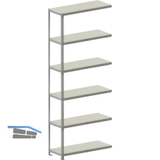 META Schraubregal Anbauset 2500 x 1000 x 400 mm Tragkraft 150 kg