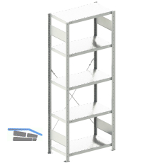 META Steck-Grundregal 2000 x 750 x 400 mm 5 Fachb�den 100 kg