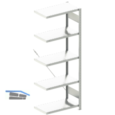 META Steck-Anbauregal 2000 x 750 x 400 mm 5 Fachb�den 100 kg