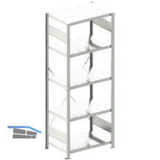 META Steck-Grundregal 2000 x 750 x 500 mm 5 Fachb�den 100 kg