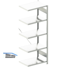 META Steck-Anbauregal 2000 x 750 x 500 mm 5 Fachb�den 100 kg