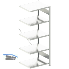 META Steck-Anbauregal 2000 x 750 x 600 mm 5 Fachb�den 100 kg