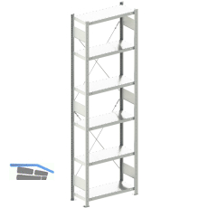 META Steck-Grundregal 2500 x 750 x 300 mm 6 Fachb�den 100 kg
