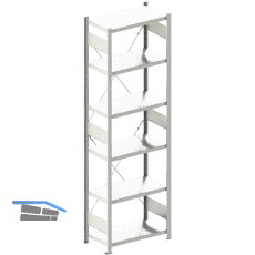 META Steck-Grundregal 2500 x 750 x 400 mm 6 Fachb�den 100 kg