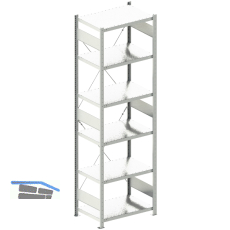 META Steck-Grundregal 2500 x 750 x 500 mm 6 Fachb�den 100 kg