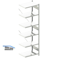 META Steck-Anbauregal 2500 x 750 x 500 mm 6 Fachb�den 100 kg