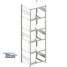 META Steck-Grundregal 2500 x 750 x 600 mm 6 Fachb�den 100 kg