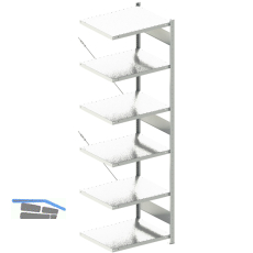 META Steck-Anbauregal 2500 x 750 x 600 mm 6 Fachb�den 100 kg