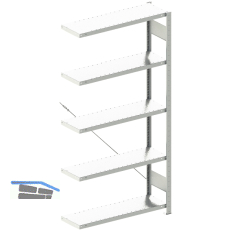 META Steck-Anbauregal 2000 x 1000 x 300 mm 5 Fachb�den 150 kg