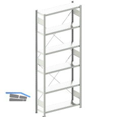 META Steck-Grundregal 2500 x 1000 x 300 mm 6 Fachb�den 150 kg