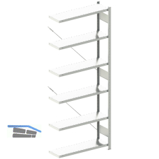 META Steck-Anbauregal 2500 x 1000 x 300 mm 6 Fachb�den 150 kg