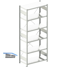 META Steck-Grundregal 2500 x 1000 x 500 mm 6 Fachb�den 150 kg