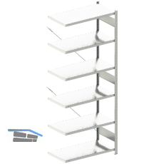 META Steck-Anbauregal 2500 x 1000 x 500 mm 6 Fachb�den 150 kg