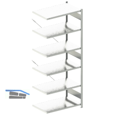 META Steck-Anbauregal 2500 x 1000 x 600 mm 6 Fachb�den 150 kg