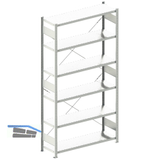 META Steck-Grundregal 2500 x 1300 x 400 mm 6 Fachb�den 230 kg