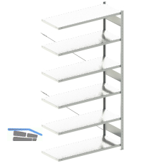 META Steck-Anbauregal 2500 x 1300 x 500 mm 6 Fachb�den 230 kg